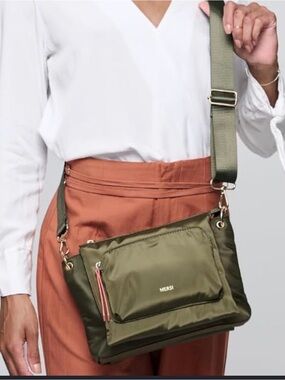 MERSI Erin Crossbody Purse in Olive - NWT